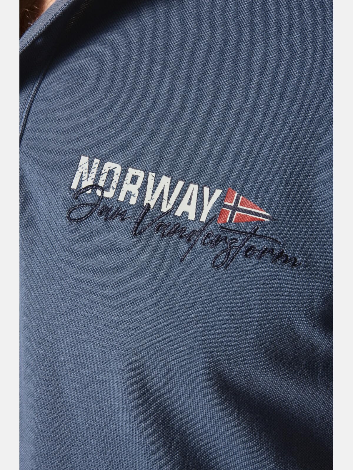 Jan Vanderstorm Herren Poloshirt Jakov | 100% Baumwoll-Piqué Shirt, Knopfleiste, atmungsaktives Kurzarm-Design, nordischer Casual-Look, große Größen L–7XL