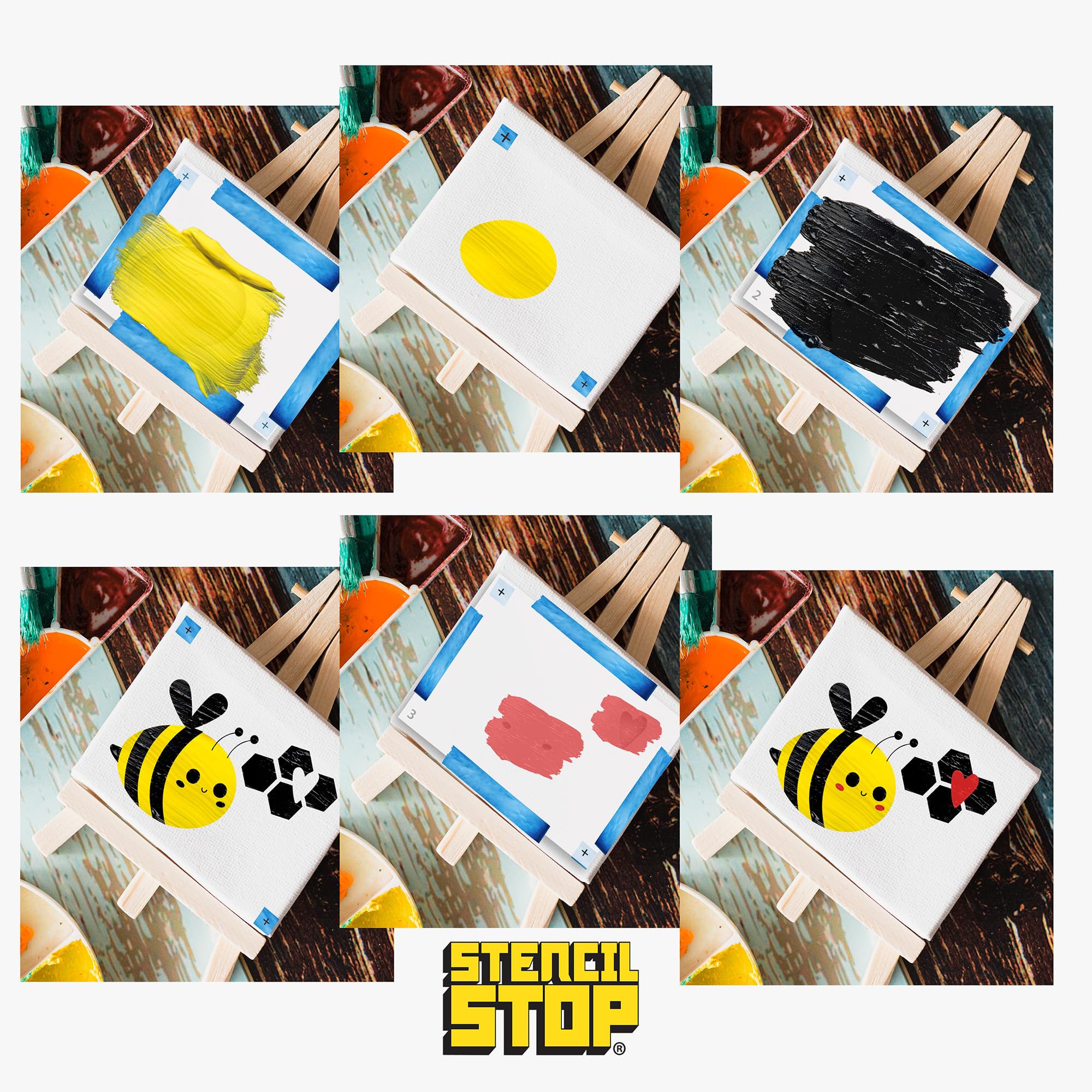 Stencil Stop Personalisierte, geschichtete Schablonen für Sprühmalerei, anpassbar für Logos, Unternehmen, Bilder, 14 mm Mylar-Kunststoff