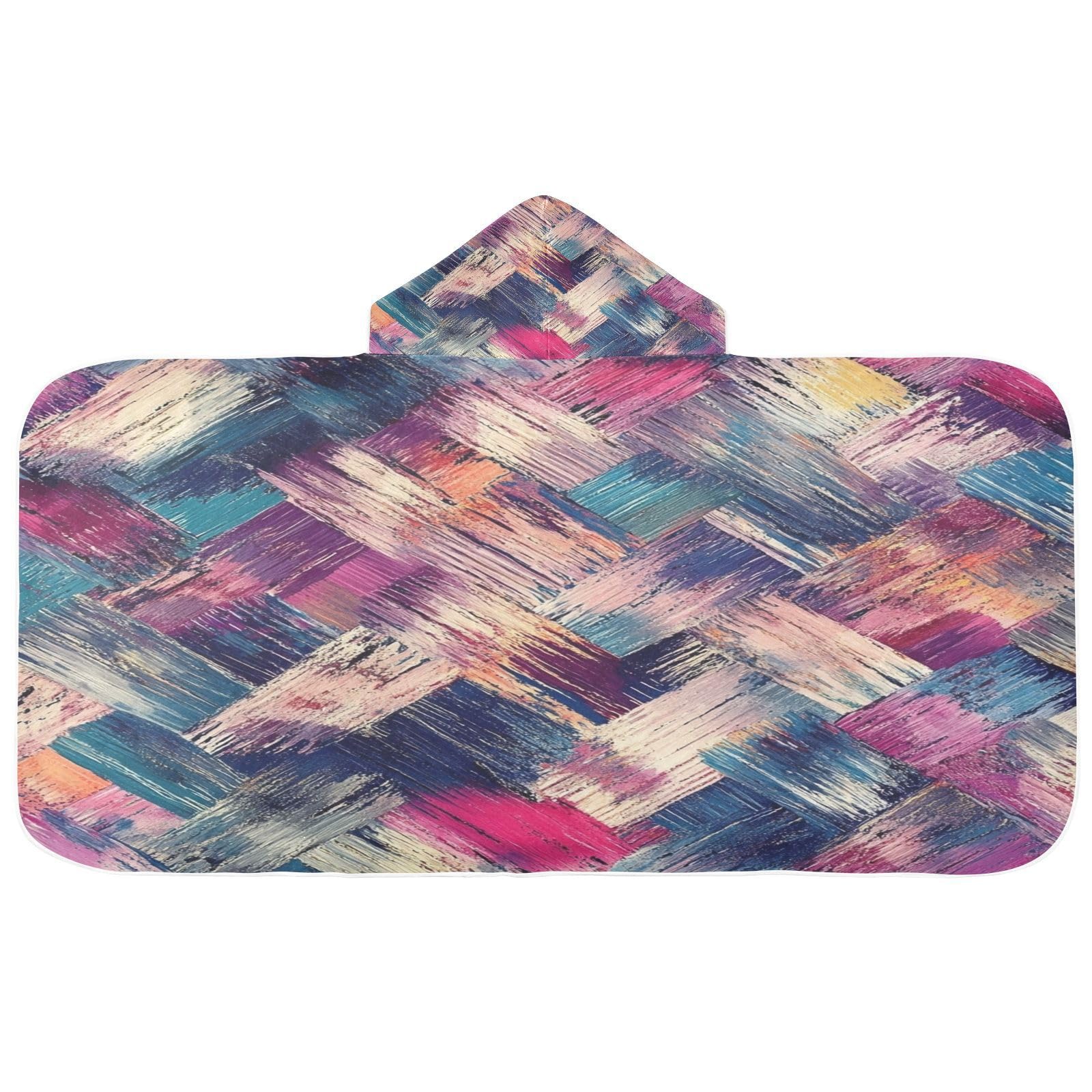 Kigai Vintage Stripes Hooded Beach Towel for Kids Soft Absorbent Quick Dry Bath Towel with Hood Lightweight Toddler Shower Pool Bath Wrap for Boys Girls