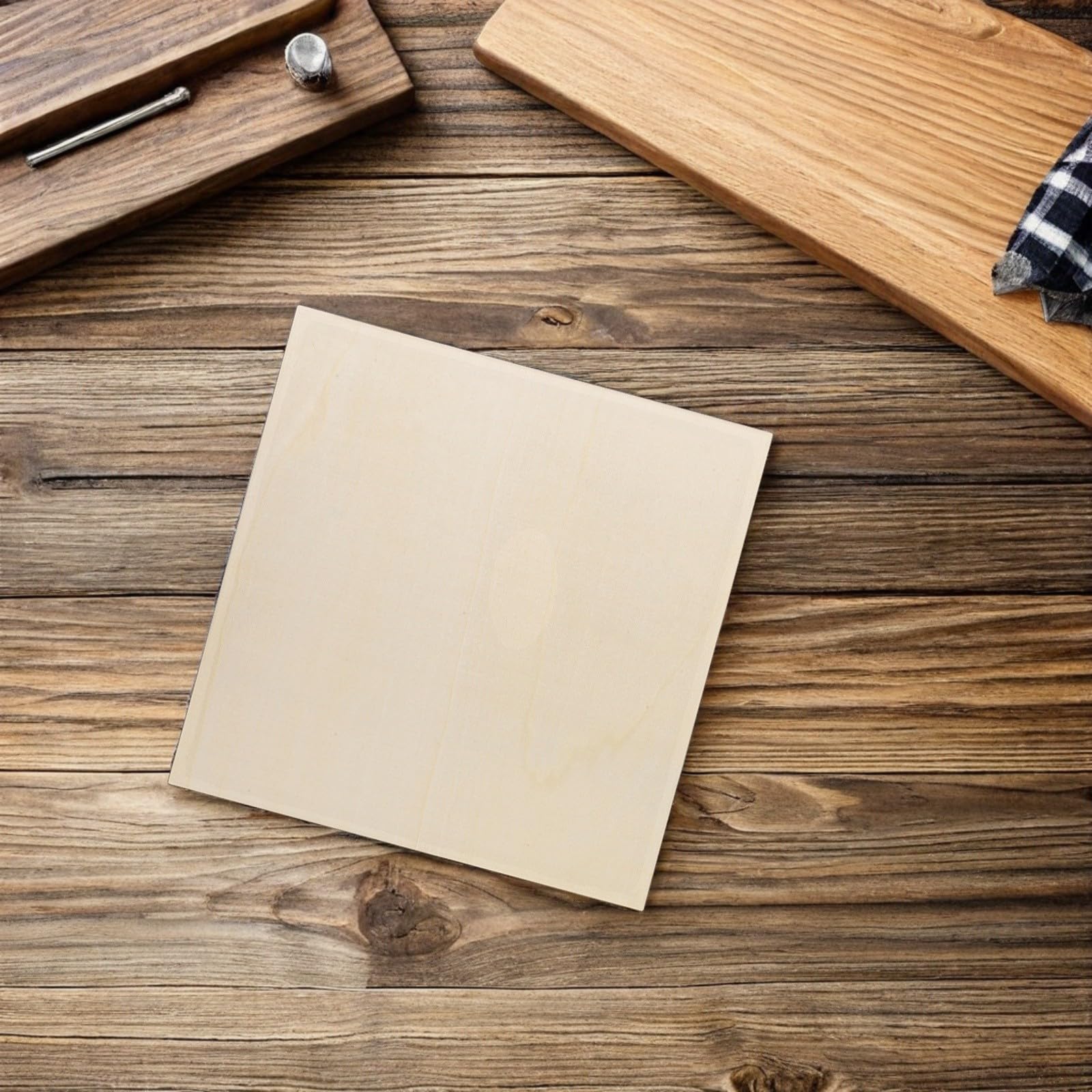 Zerodeko 10 Stück Quadratische Buche Sperrholzplatten zum Basteln mit Natürlicher Optik Formstabil und Zuverlässig für Heimwerker und Tischplatten