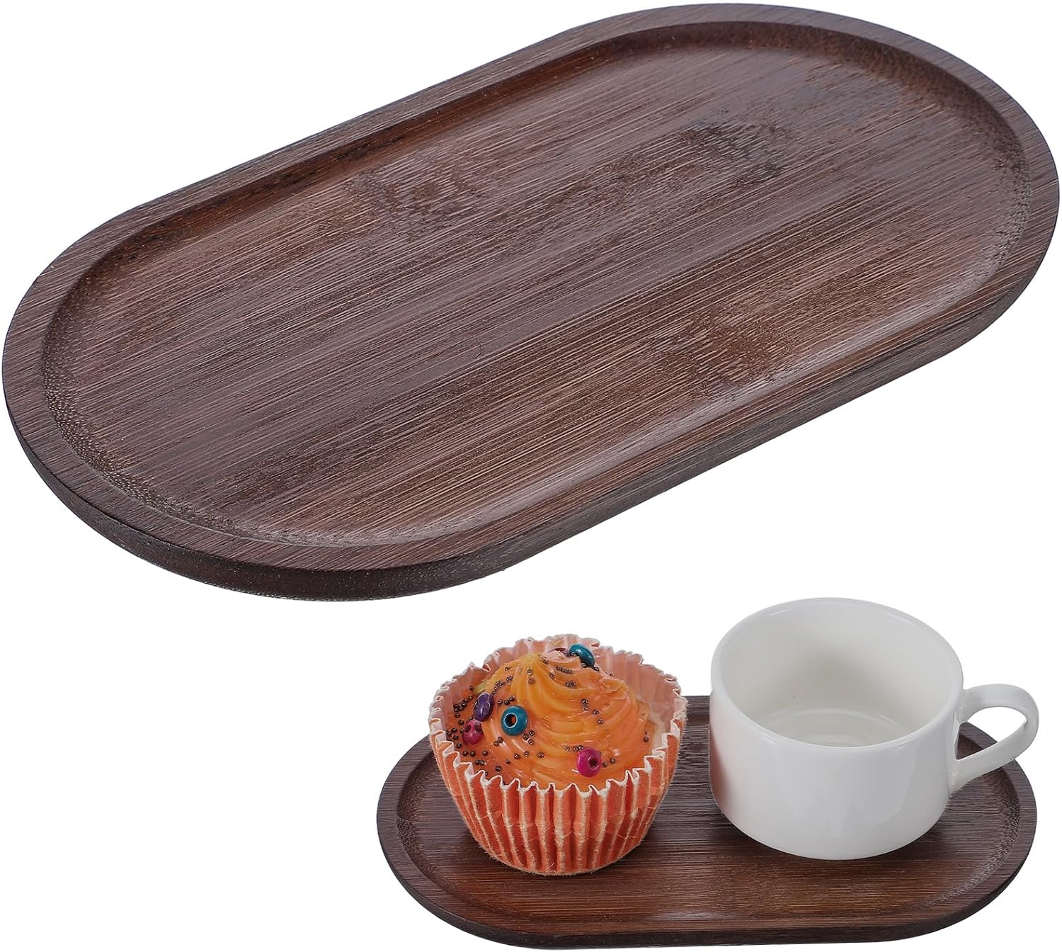 Small Serving Wooden Tray – Natural Wooden Platter for Fruit, Salad, Appetizer, …