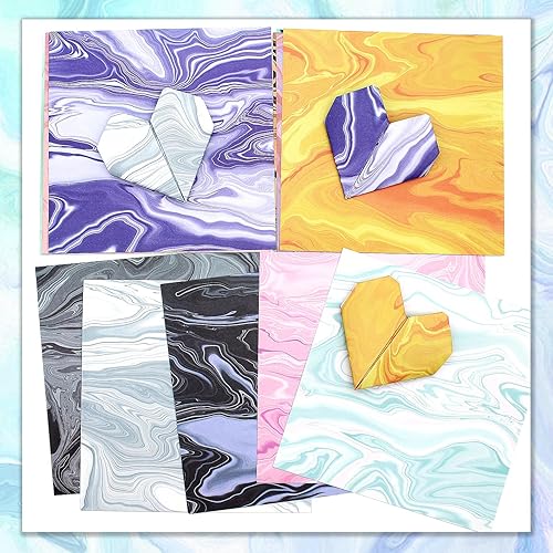 Miniatura 5 de Anvin Bloc de papel para álbumes de recortes, 5.64 ozm, patrón de una sola cara, papel para hacer tarjetas, papel de origami para planificadores,