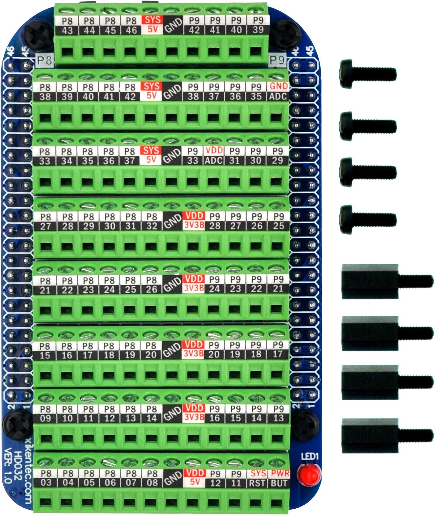 HCDC Screw Terminal Block Breakout Board Module for BeagleBone Black