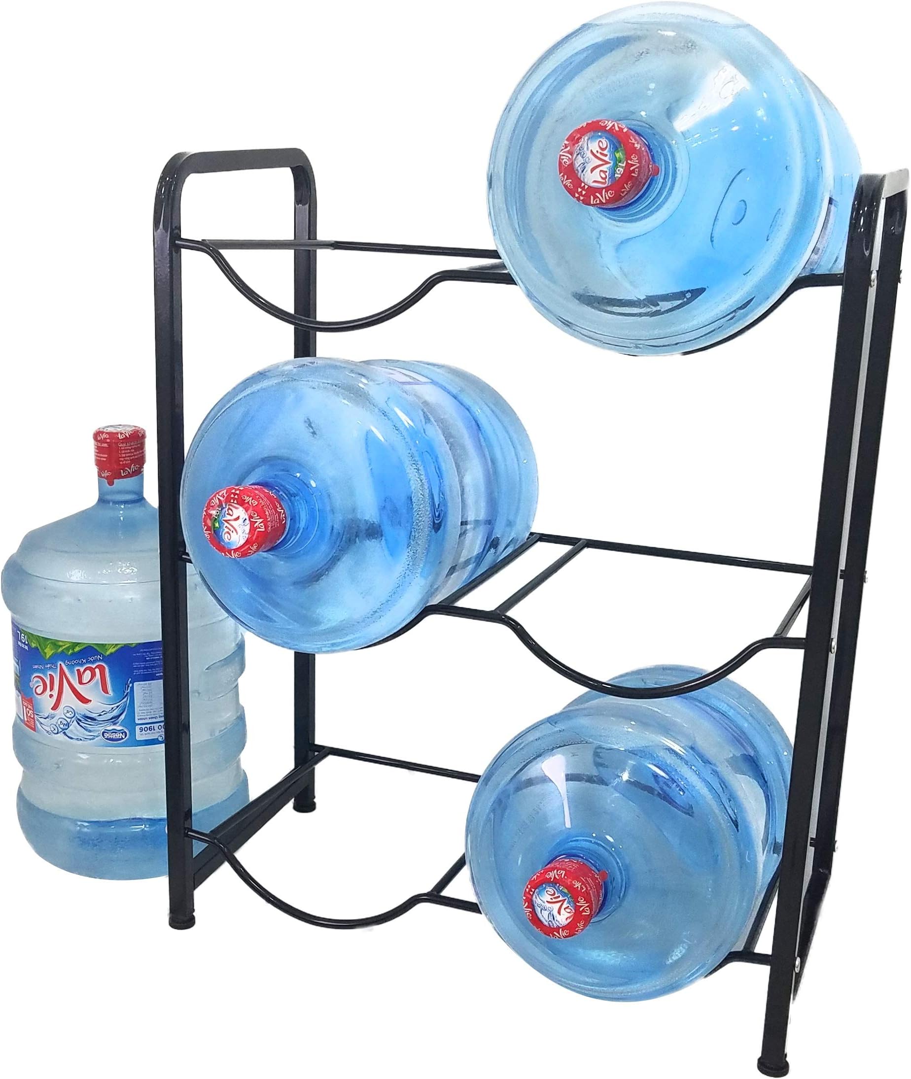 Future BuyZ Stainless Steel 5 Gallon Water Bottle Glass Plastic Jug Rack Stand Holder Storage Shelf Drink Dispenser for Garage Kitchen Office Home The Original Brand