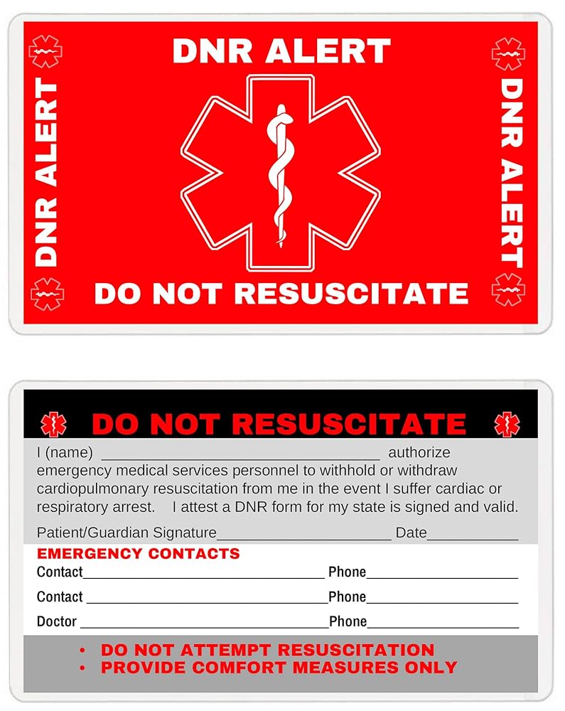 Amazon.com: DNR Do Not Resuscitate Wallet Card (DNR-101) Quantity: (1) : Health & Household amazon-com-dnr-do-not-resuscitate-wallet-card-dnr-101-quantity-1-health-household