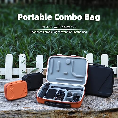 Miniatura 2 de Estuche de transporte para DJI Osmo Action 5 Pro43, bolsa de viaje portátil de almacenamiento de PU para DJI Osmo Action 5 Pro43 Accesorios