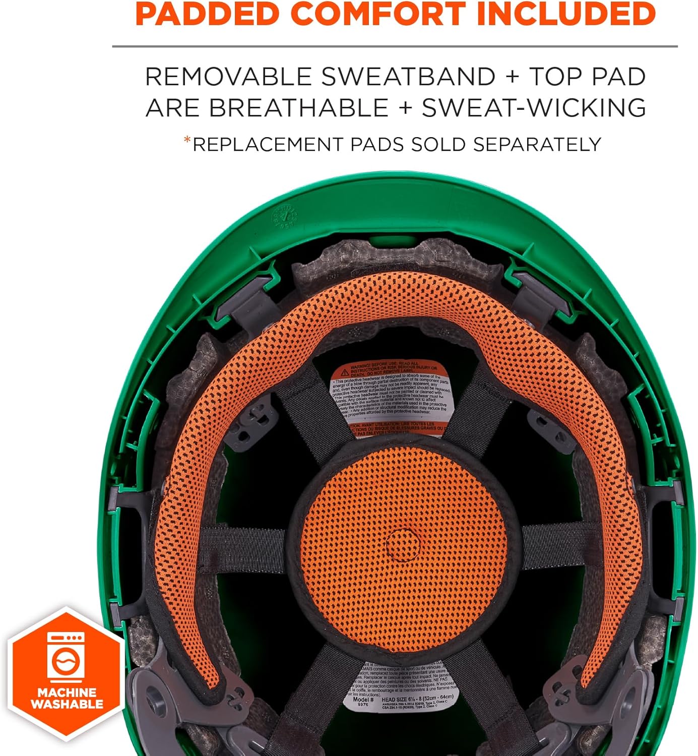 Ergodyne Skullerz 8976LED Type 2 Safety Helmet with LED Light, Class E, Type II Hard Hat