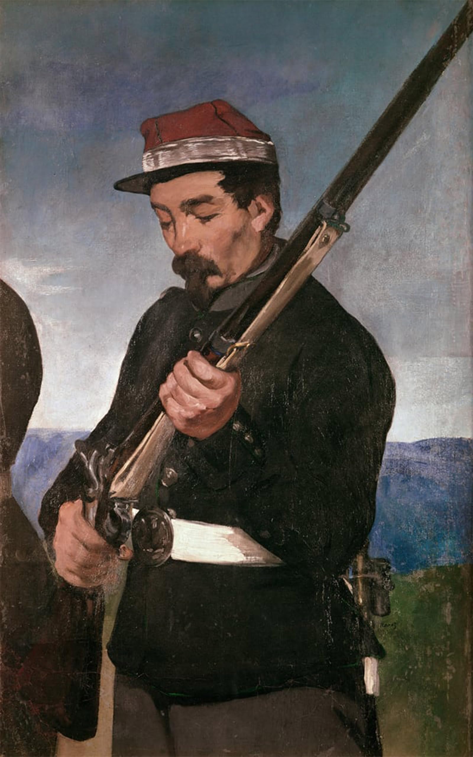 POSTERIIk Vintage Art Print Images Pictures Print Non Commissoned Officer Holding His Rifle by Edouard Manet Modern Colour Posters for Office Home Decor 60x90cm