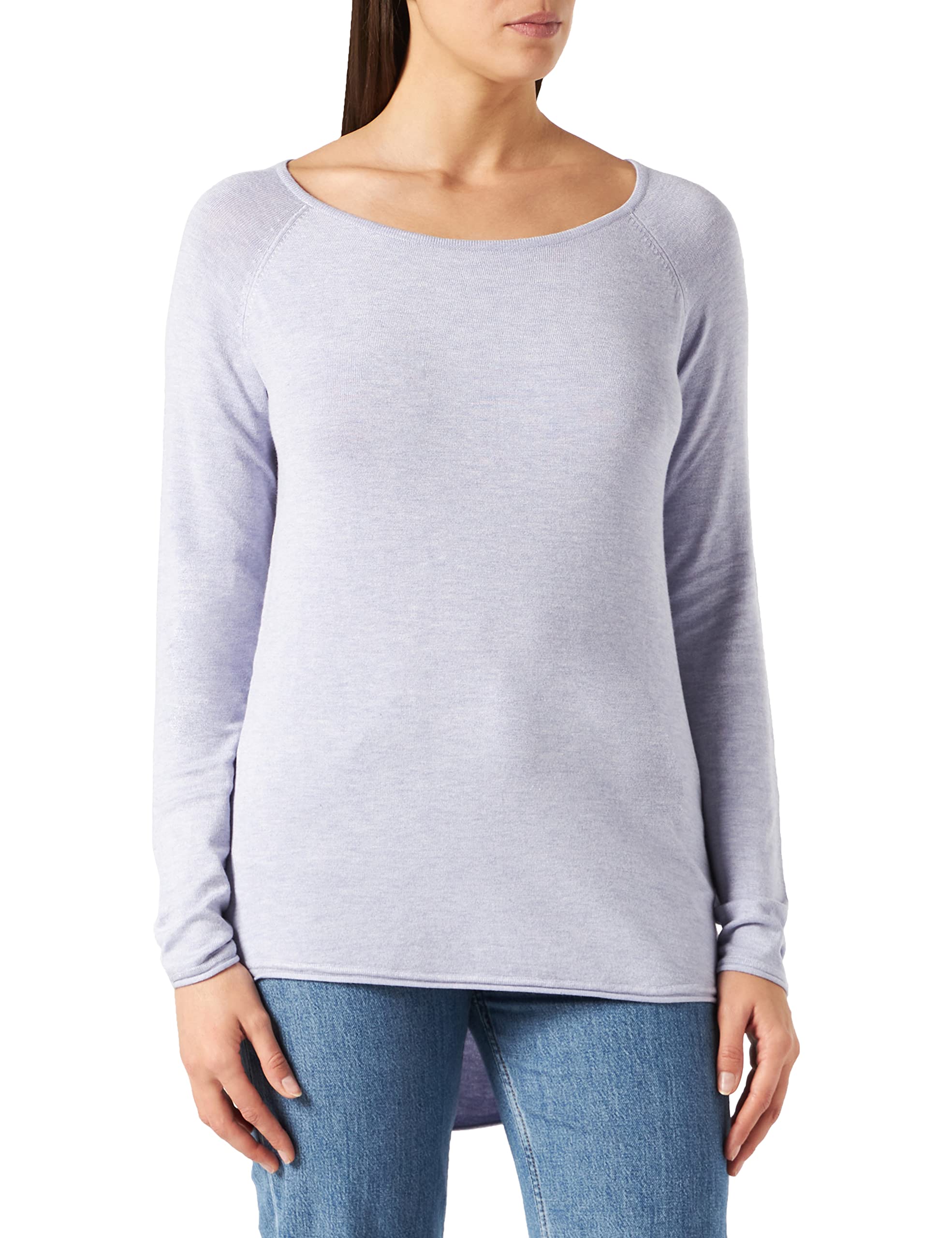 ONLY Damen Onlmila Lacy L/S Long Pullover Knt Noos, Cosmic Sky, XS