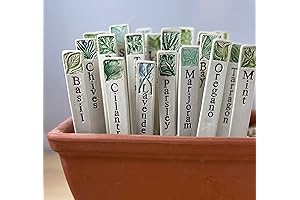 Distinguished Ceramic Plant Markers for Herb Gardens