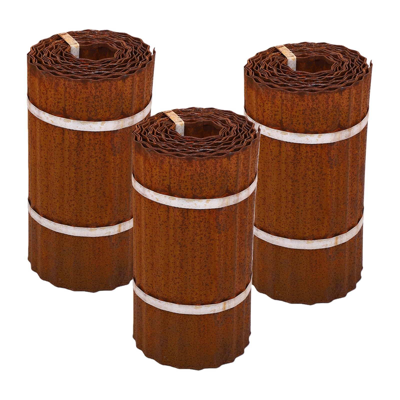 Hyuduo Bordure de Jardin Ondulée Couleur Rouille, Liseron Métallique