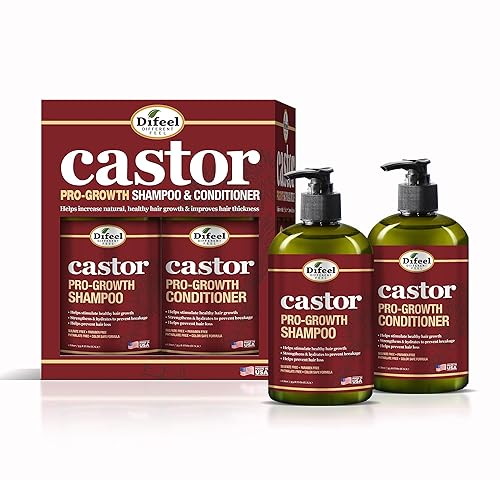 Miniatura 1 de Difeel Castor Pro-Growth Shampoo 12 oz & Acondicionador 12 oz (juego de 2 piezas)