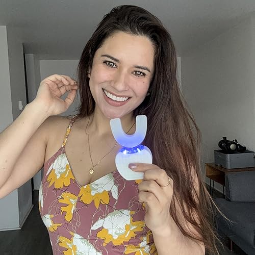 Miniatura 6 de Cepillo de dientes ultrasónico blanco Sani, Ortho Sparkle Sonic Glow cepillo, 360 Brite Cepillo de dientes para adultos en forma de U ultrasónico