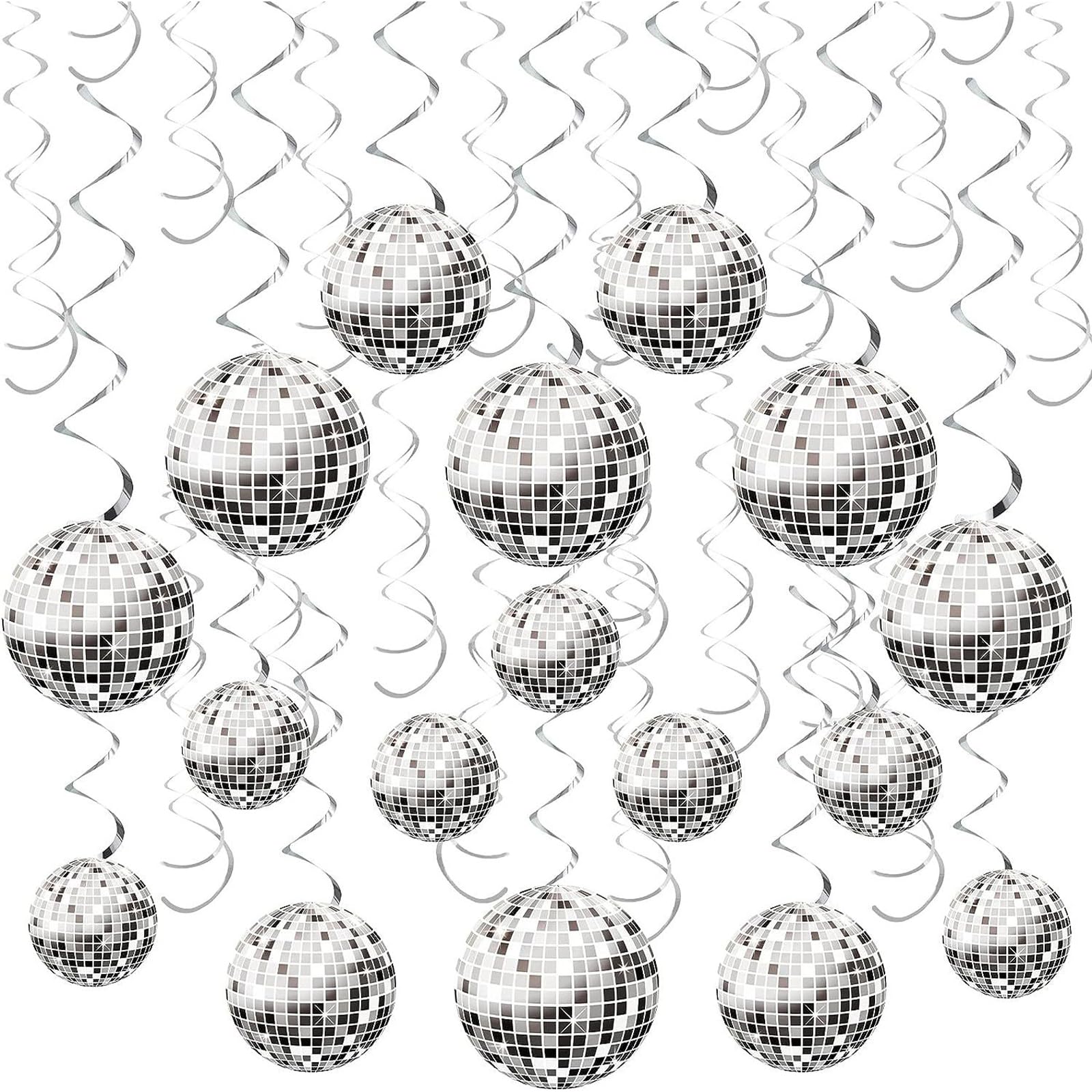 Boland 00750 – Guirlande de fanions Disco Fever, Longueur 6 m, années 70, décoration à Suspendre, Guirlande, Anniversaire, décoration de fête, fête à thème, Carnaval