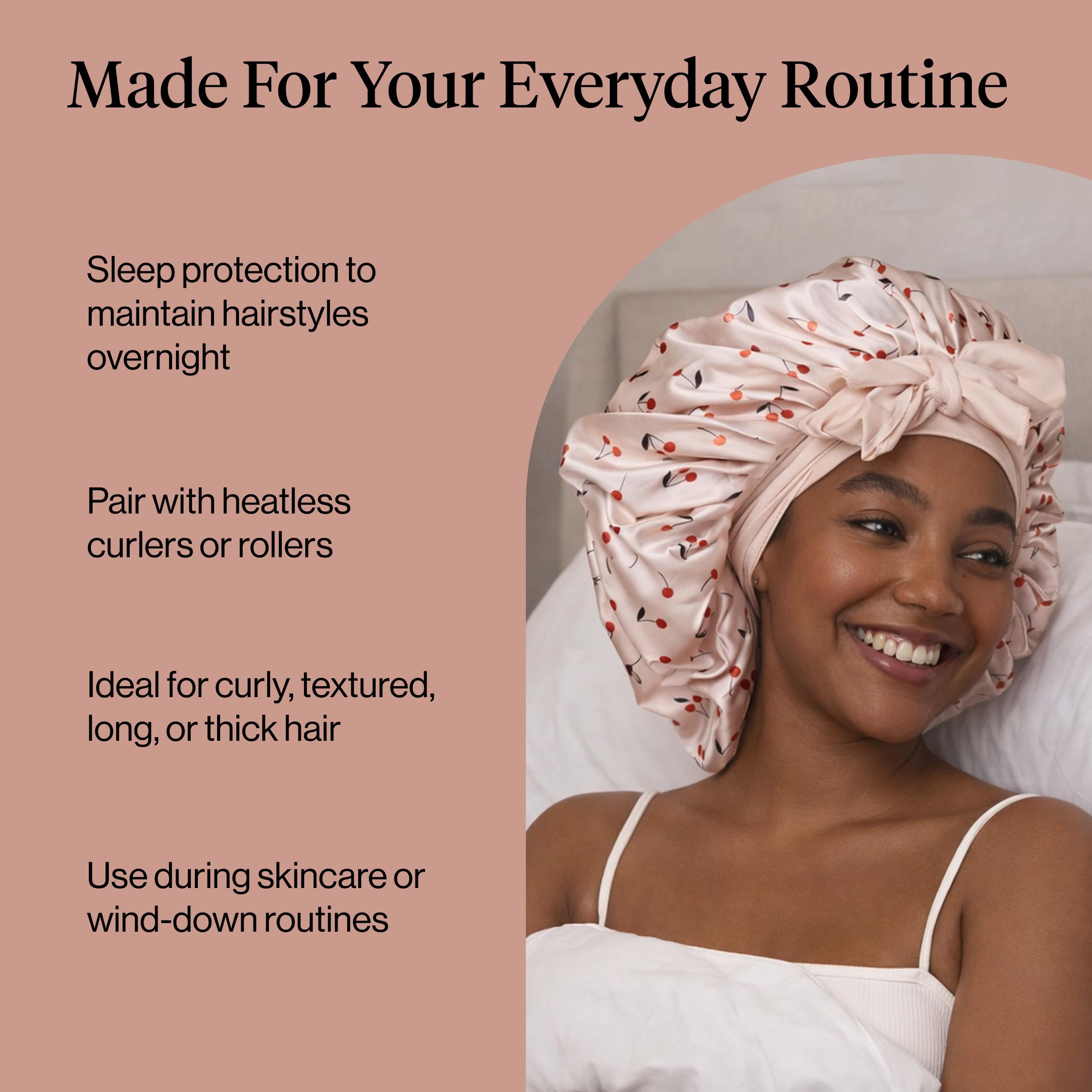 Kitsch Satin Bonnet for Sleeping - Softer Than Silk Bonnet for Sleeping Women