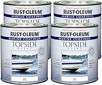 Vista 7 de Rust-Oleum 207005 Pintura para cubierta marina Marine Coatings, cuarto de galón, color gris acorazado