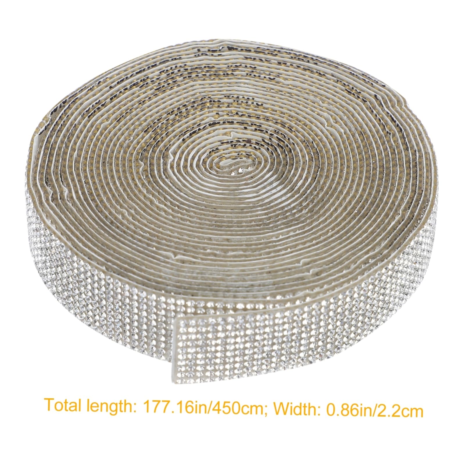 Tofficu 2stücke Selbstklebendes Strassband Für -projekte Yards Glänzende Kristall-rhinestone-borte Für Hochzeitsdekoration Kostüme Handwerk Und Mehr Reihen Breit