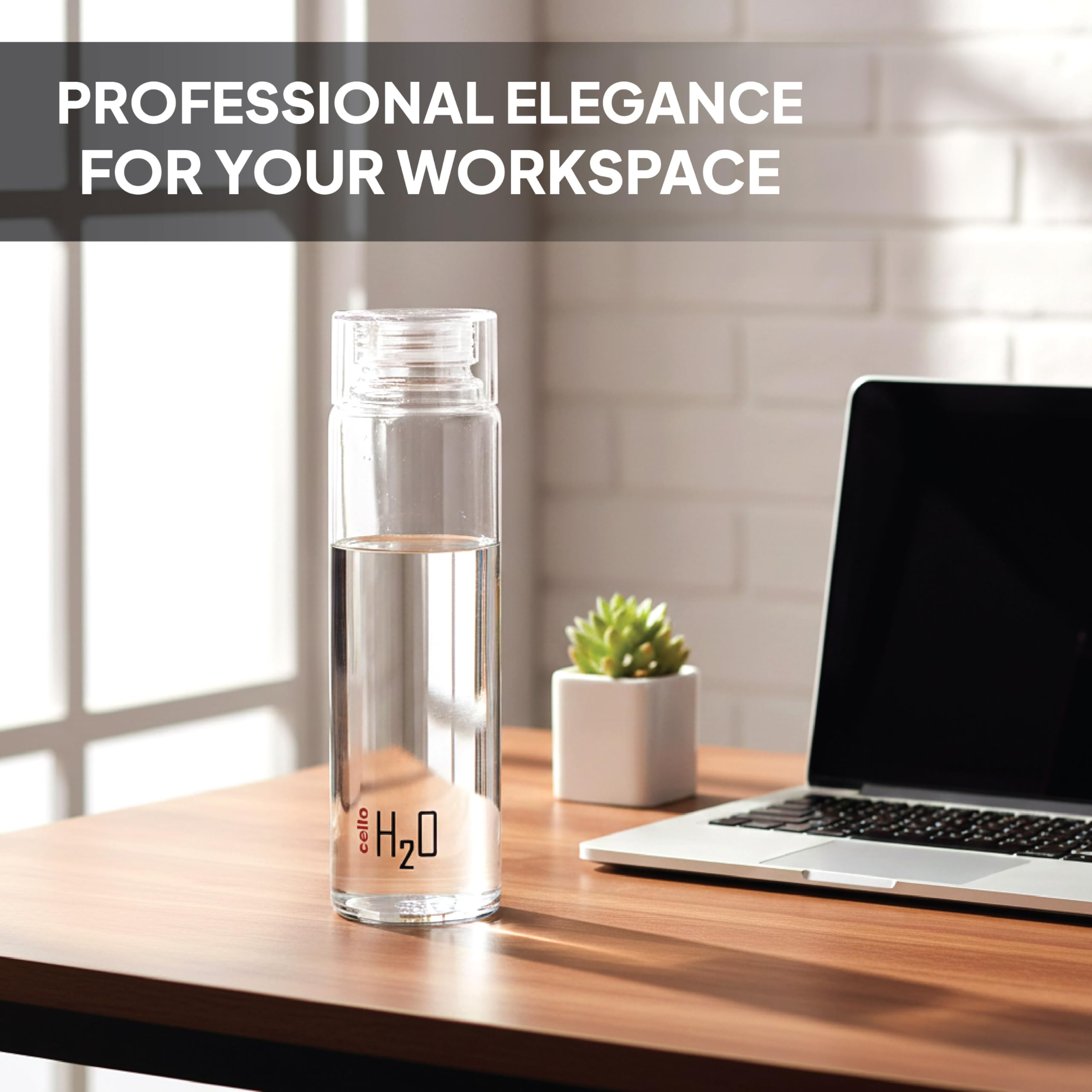 CELLO H2O Glass Water Bottle for Office & Daily Use 920 ml, Transparent | Durable & Stylish, Freezable & Fridge Safe, Leakproof Wide Mouth Leadfree Toughened Glass Water Bottle For Kitchen & Travel 4