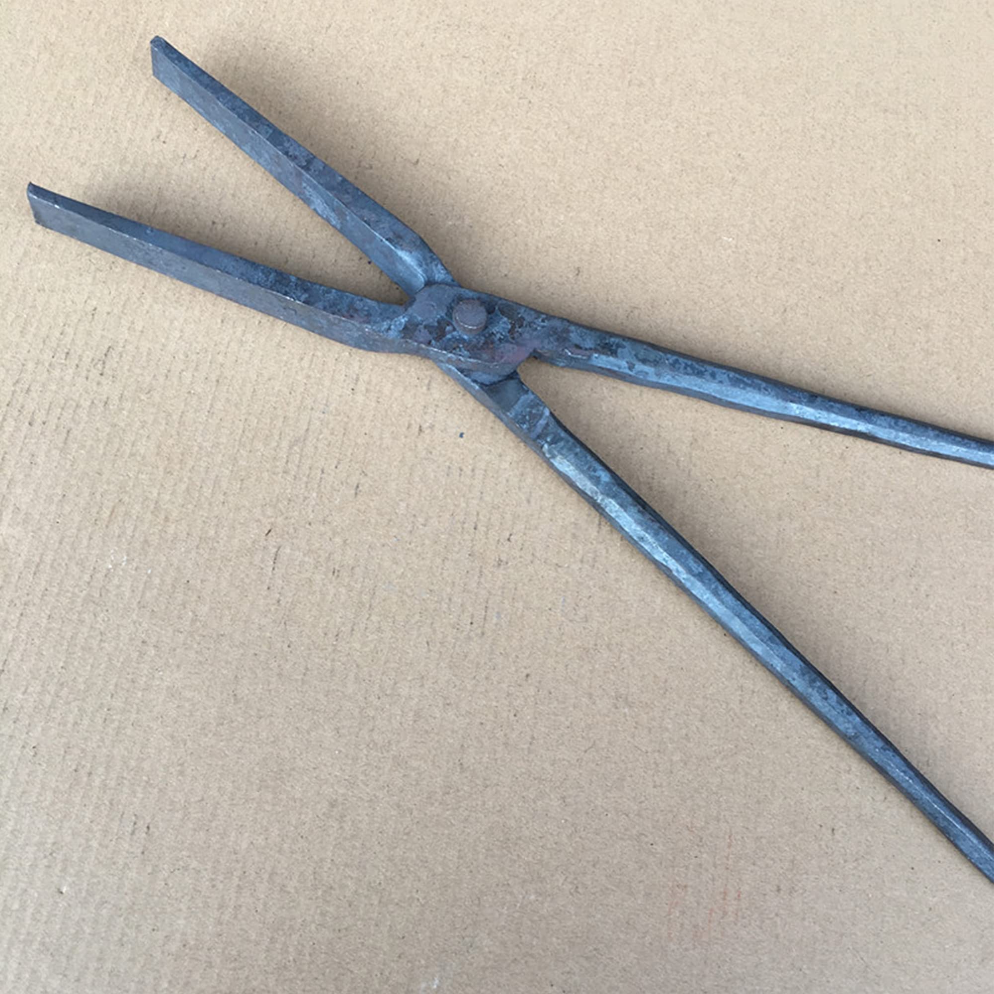 Tenaza de Forja y Pinzas de Herrero 370 mm - Para Engineer Blacksmith Forge Con Tornillo de Banco y Yunque