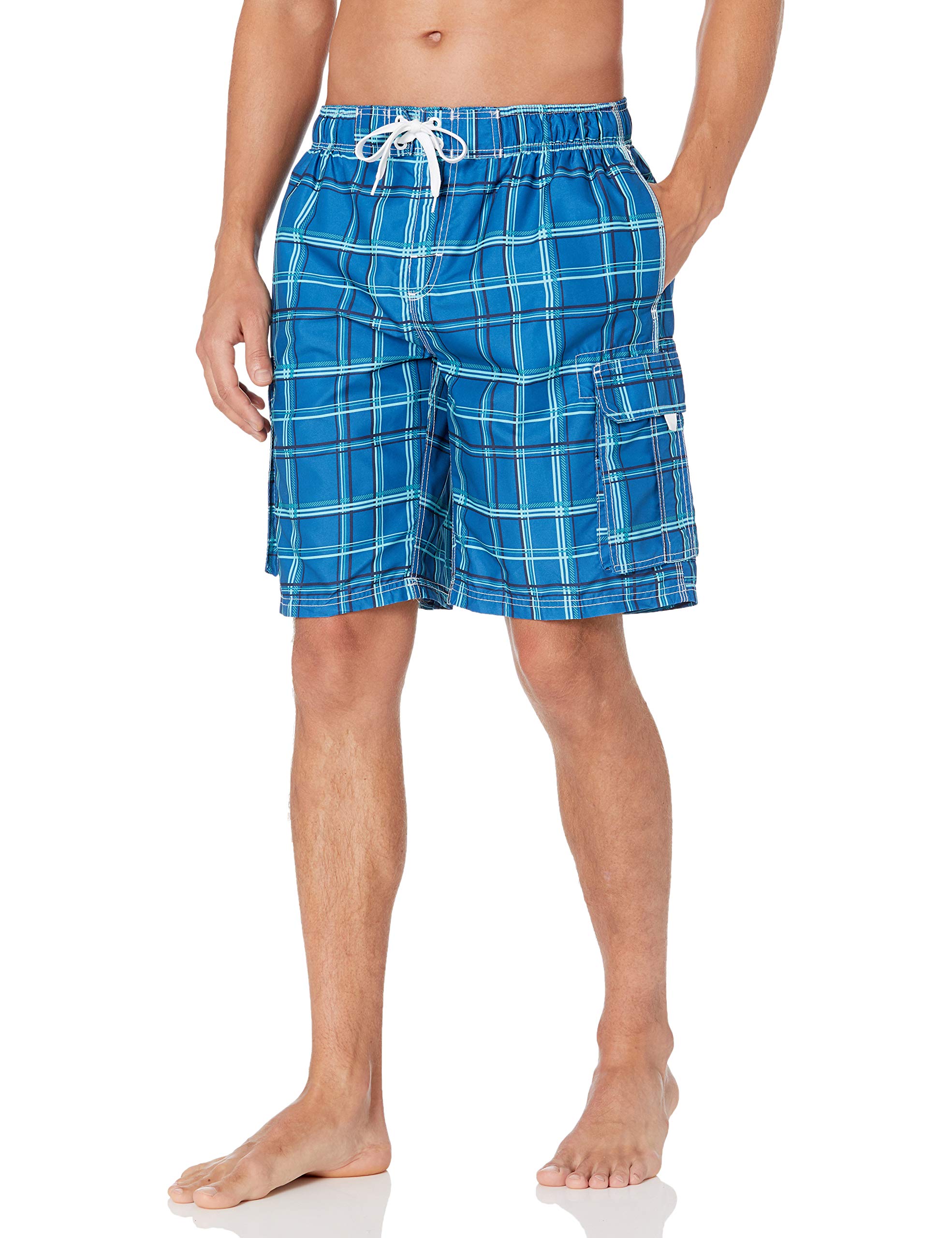 Kanu SurfMen's Paradigm Plaid Swim Trunks