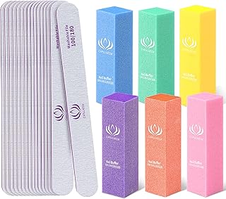 Nail Files and Buffers - Capularsh 16Pack Professional Manicure Tools Kit, 10Pcs 100/180 Grit Double Sided Nail Files for ...