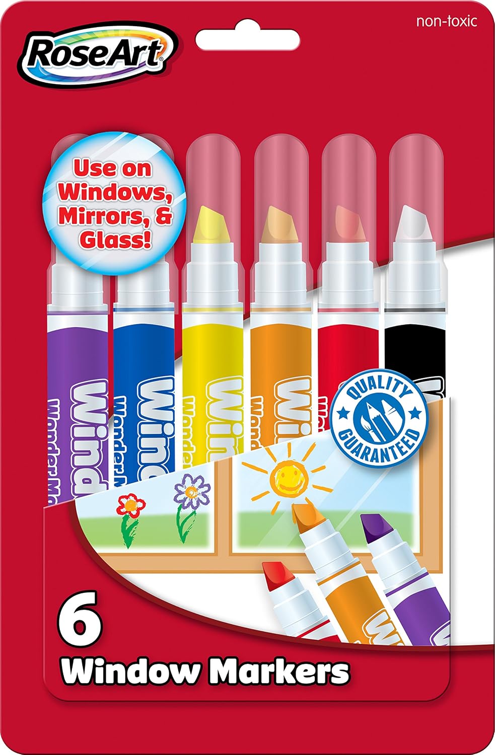 Amazon.com: RoseArt Window Wonder Markers (6 Count) : Toys & Games