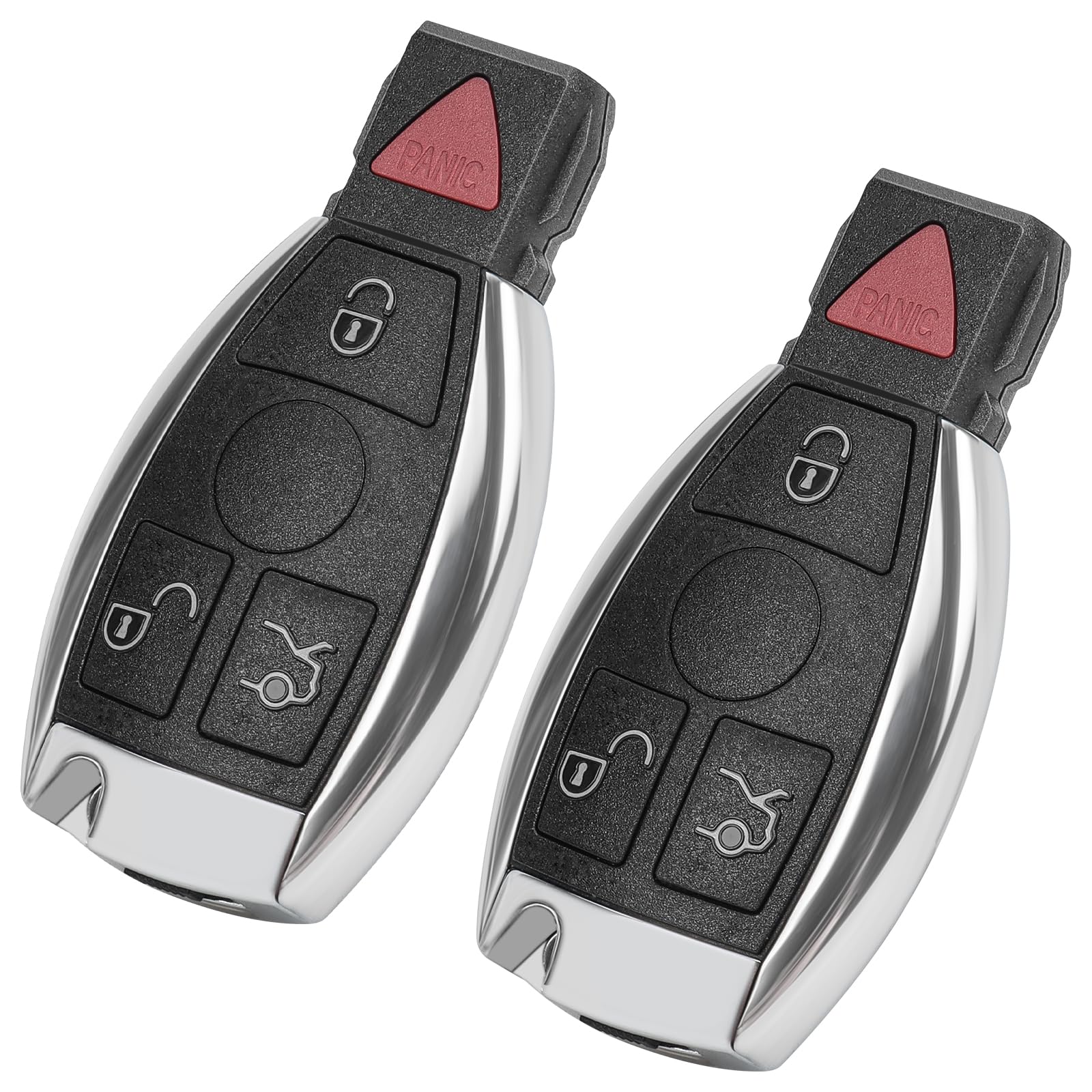Key Fob, Keyless Entry Remote Fits for 1997-2016 Mercedes Benz E350 ML350 SLK300 CLK350 SLK350 R350 ML450 CL550 GL550 C CL E GL ML R S Class, Key Fob Replacement IYZ3312, IYZDC, 4 Buttons, 2Pack