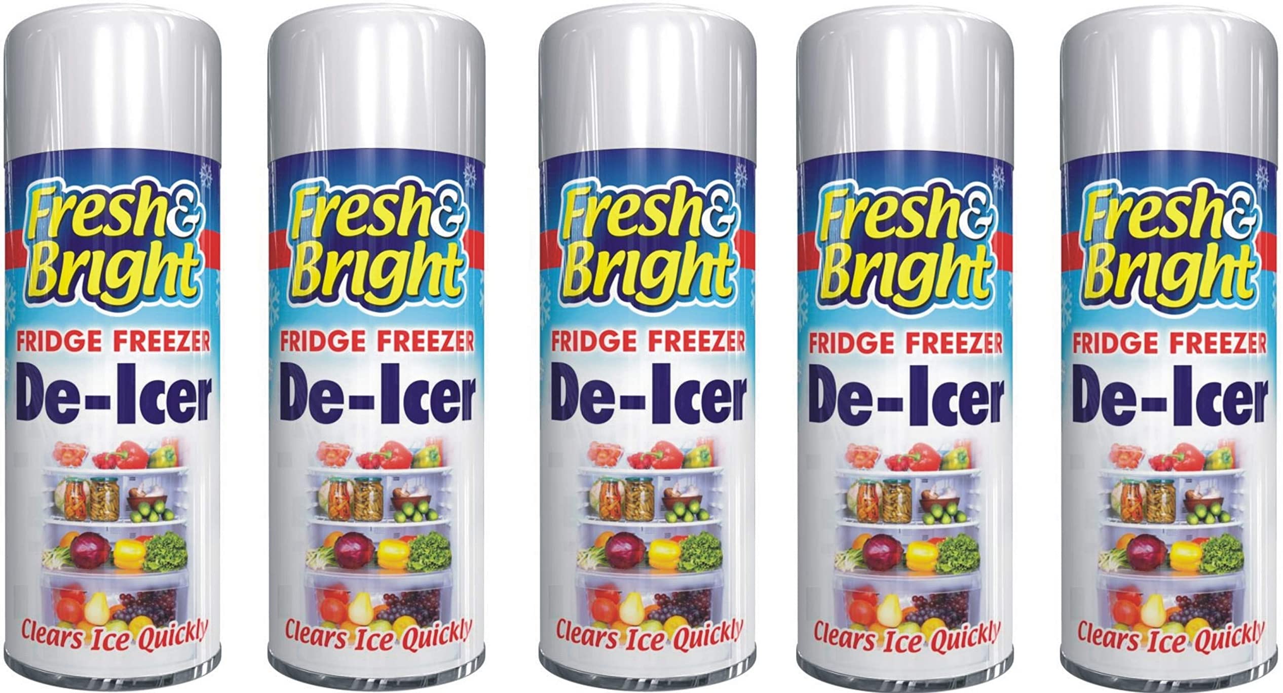 Fridge Freezer De-Icer Spray 200ml Quick Ice Remover Anti-Bacterial Deicer Spray UK (5X De-Icer Spray 200ml)