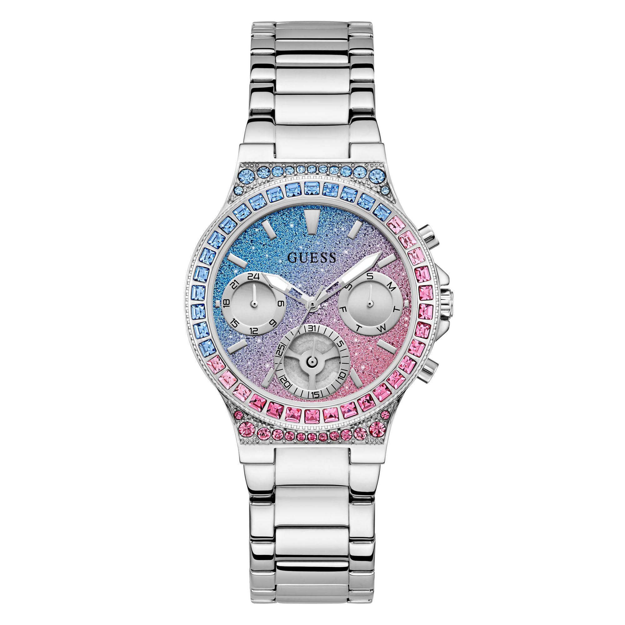 Amazon.co.jp: Guess レディース 36mm 腕時計 - シルバートーン