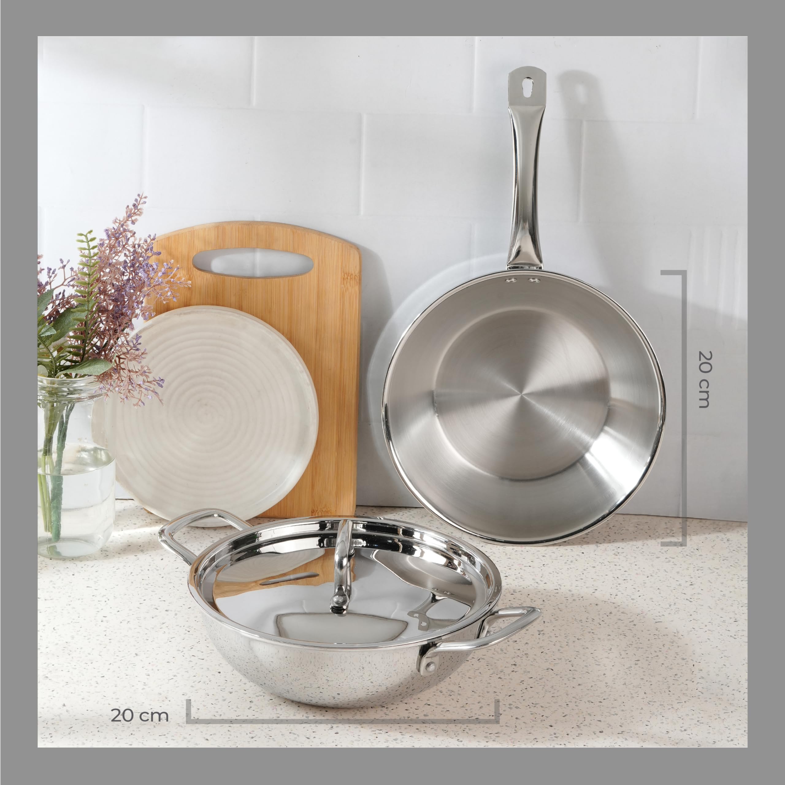 Lifelong Triply Cookware Set - 3 Piece -7