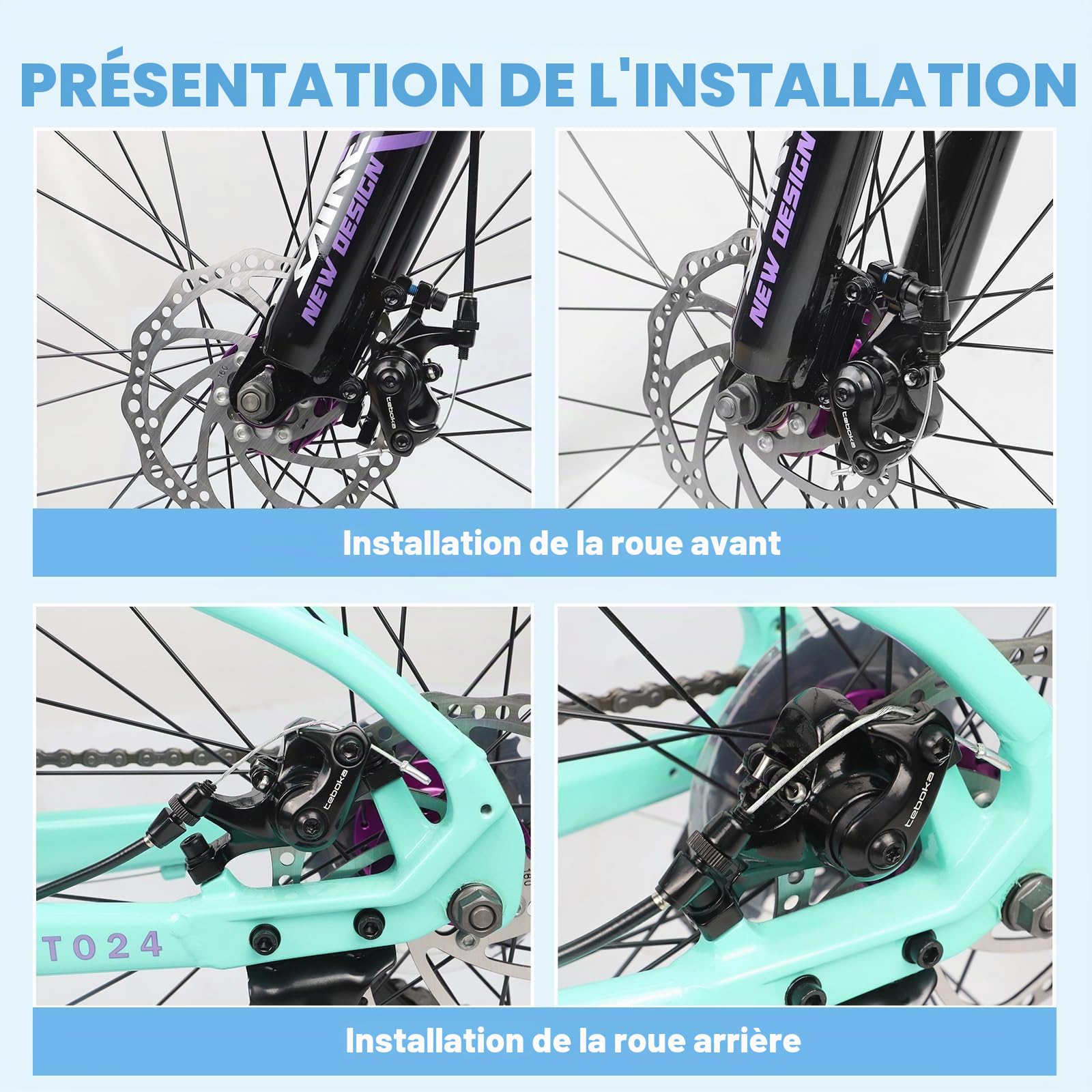 Frein à disque de vélo (avant et arrière (160 mm)