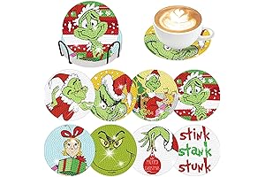 DIY Diamond Art Coasters | Non-Slip Xmas Holiday Diamond Kits