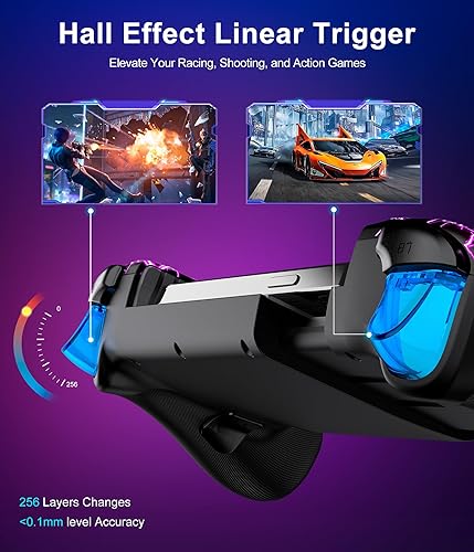 Miniatura 3 de Anti-Drift & Fast-ConnectWireless Gaming Controller for iPhoneAndroid, Hall Joystick&Trigger Bluetooth Phone Controller, Handheld Game Console