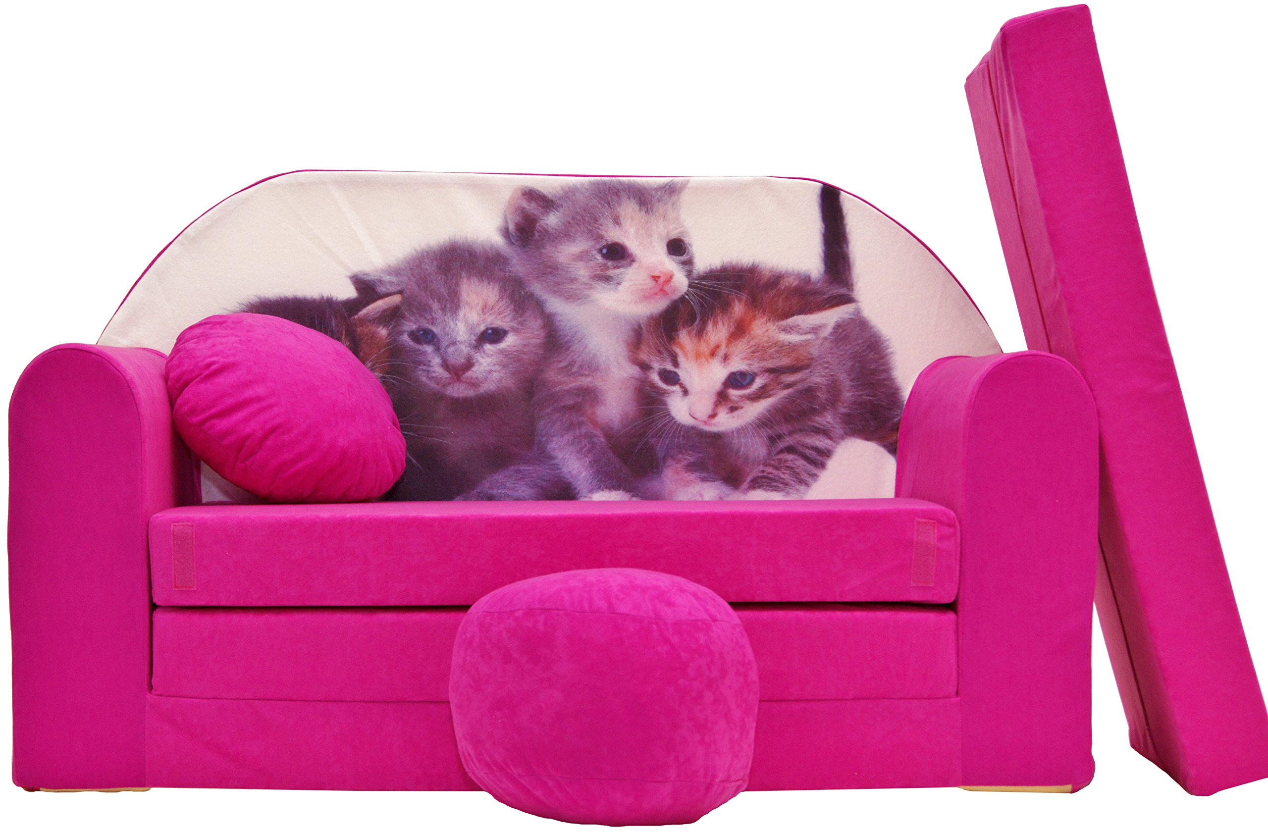 Canapé Convertible Enfant Pro Cosmo - Lit Et Canapé 98cm Rose