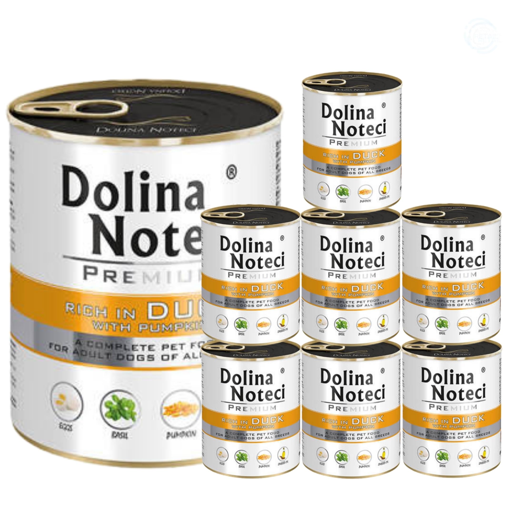 Dolina Noteci Premium Wet Dog Food, Duck with Pumpkin, Gluten-Free (8x800g)