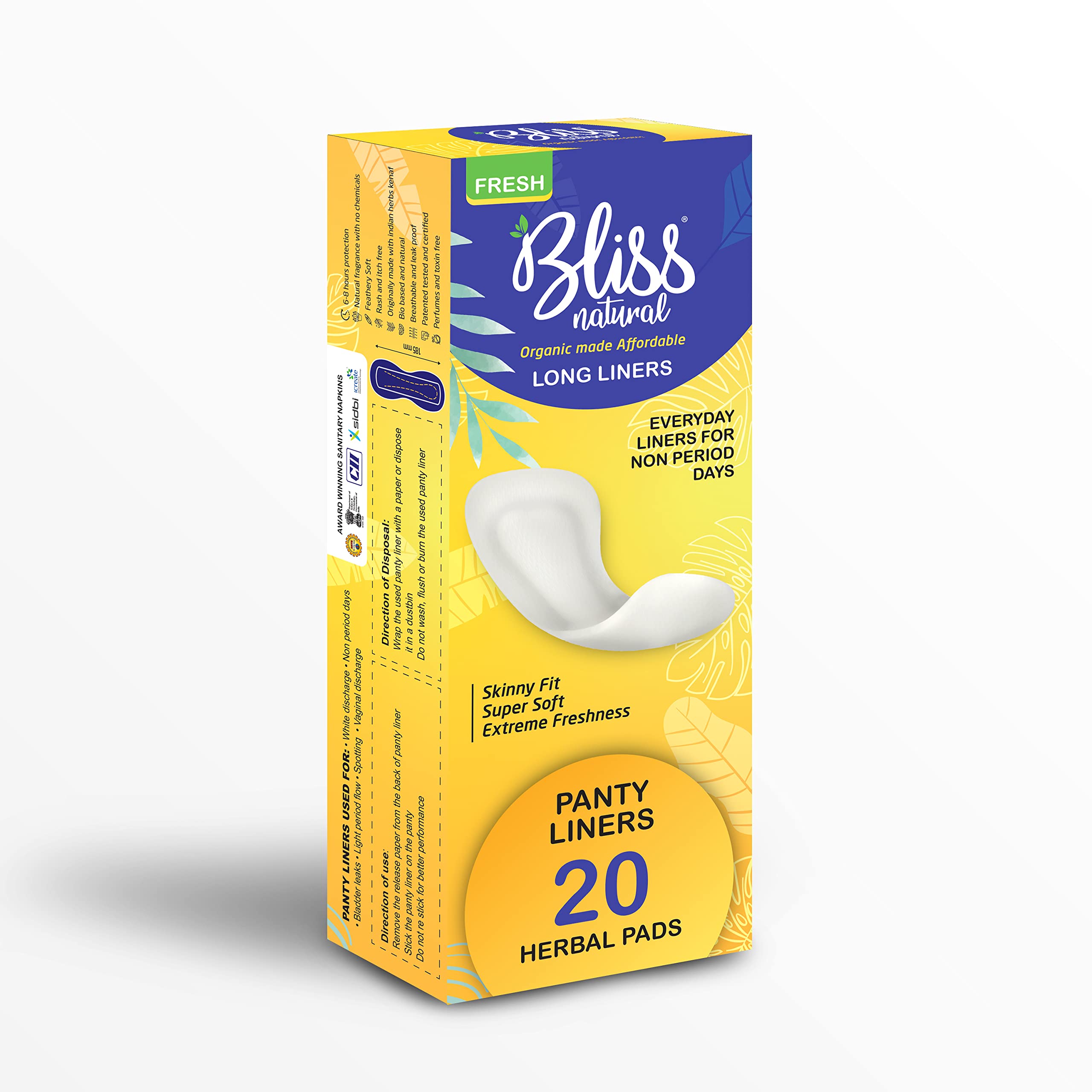 Mama Quilla Herbal Sanitary Pads For Women - Guilt Free Periods - Leakage Protection, Flow Type- light Flow & Overnight Pad- 2 PCS of Large -240 mm Pads