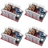hiBCTR 4 Pieces of 400W 15A DC Boost Module, Constant Current Power Module, with Adjustable Transformer Voltage Booster from 8.5-50V to 10-60V, LED Driving Module.