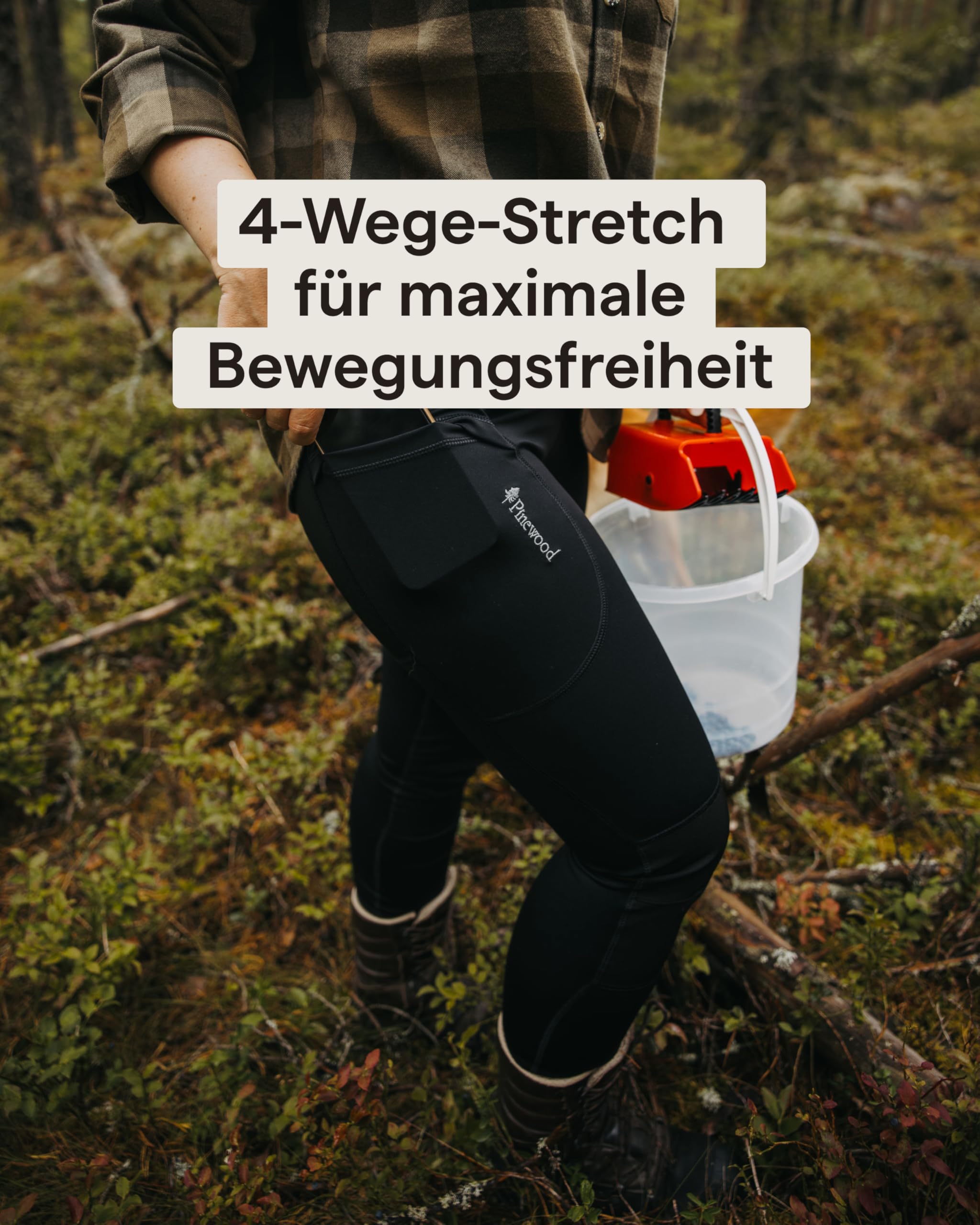 Pinewood Damen Active Tights mit praktischer Tachen am Bein und viel Bewgungsfreiheit durch 4 Wege-Stretch, funktionale und stilvolle Gym & Sportleggings