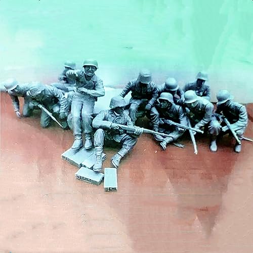 135 WWII German Soldier Resin Model Kit (11 personas) Modelo de resina en miniatura (sin montar y sin pintar) (de 9M-1)