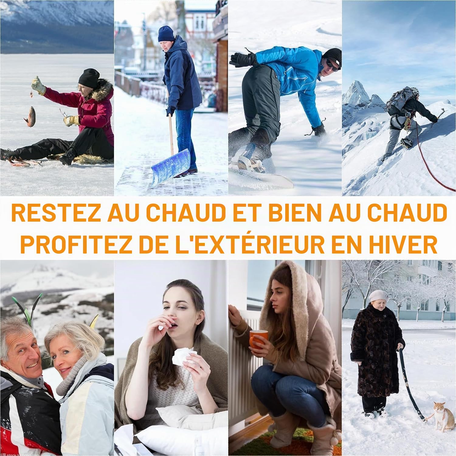Chaussettes chauffantes électriques, batterie rechargeable 6000 mAh pour homme et femme – 3 niveaux de chauffage lavables pour sports de plein air (chaussettes rechargeables noires)