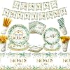 162 Pieces Housewarming Party Decorations - Including House Party Plates and Napkins, Cups, Home Sweet Banner, Home Tablecloth for Welcome Home New Home Decoration Supplies, Serve 20