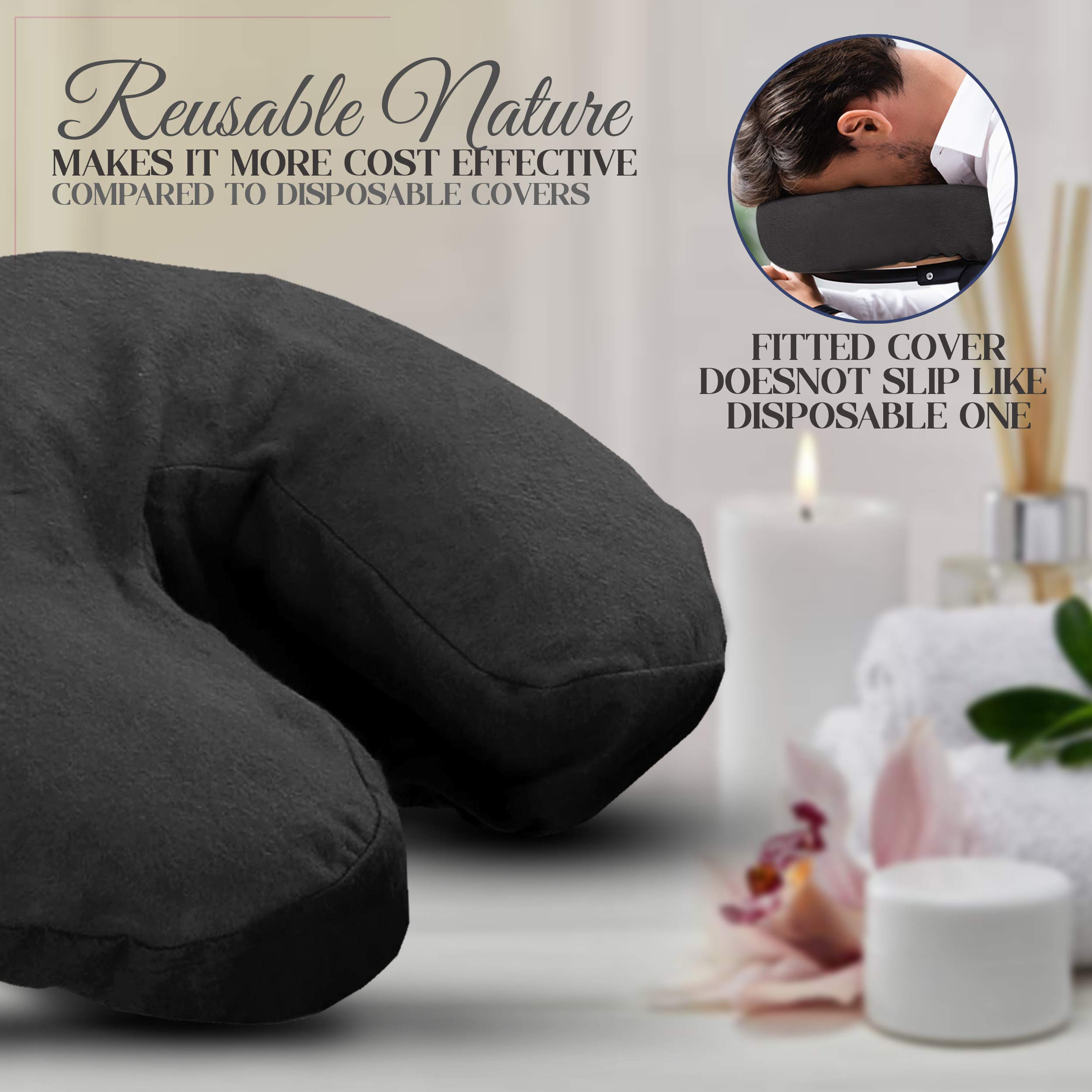 LONDON LINENS Zestaw 4 sztuk, wysokiej jakości bardzo gruby flanelowy pokrowiec na stół do masażu twarzy, zawiera 4 szt. (zielonkawo-szary)