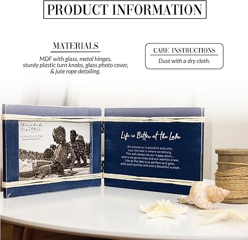 Miniatura 2 de Pavilion - Life Is Better At The Lake - Marco de fotos horizontal de 7 x 5 pulgadas, para amantes del lago, regalo para decoración de casa de campo,