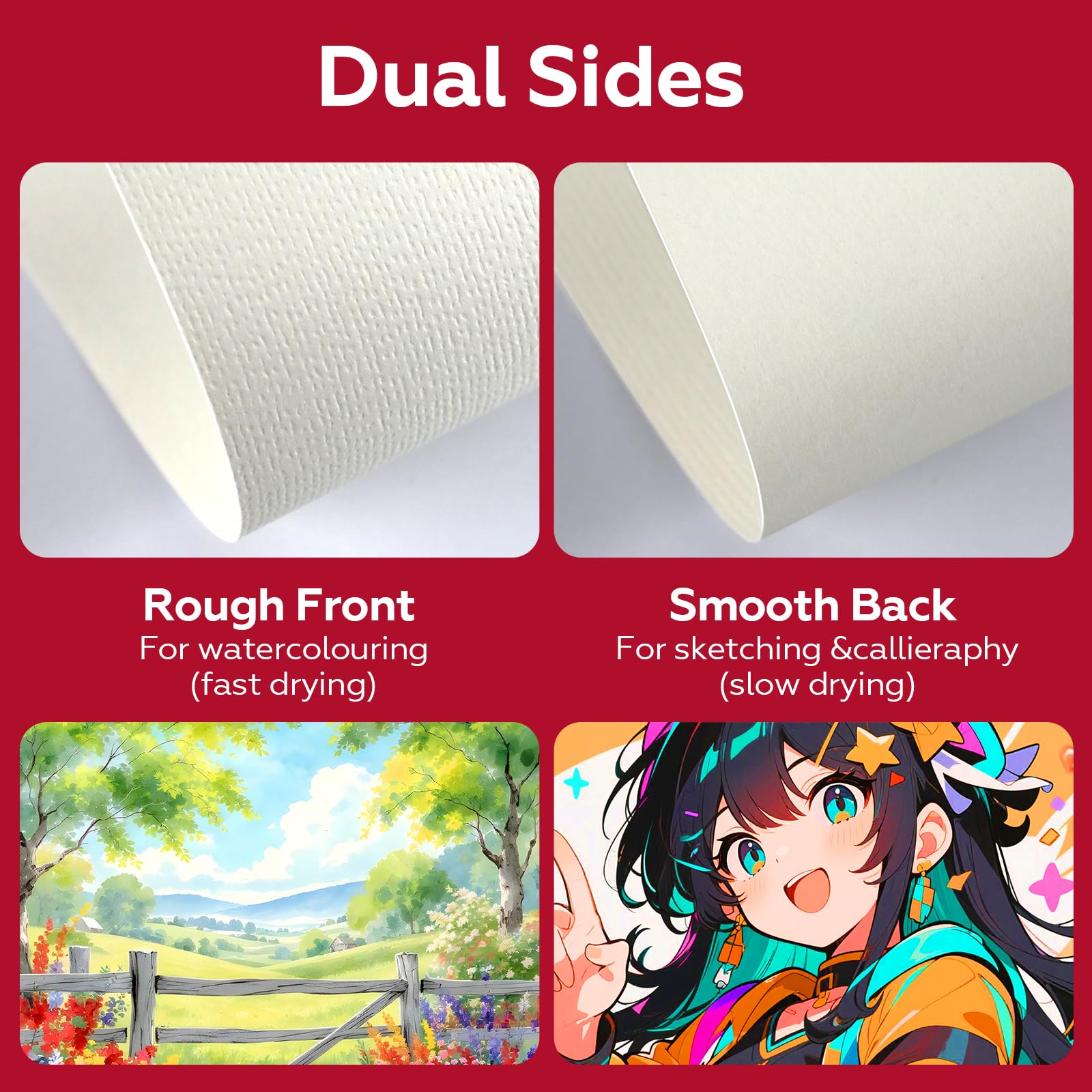 Bulk Watercolor Paper - 100 Sheets 5x7 Inch -3