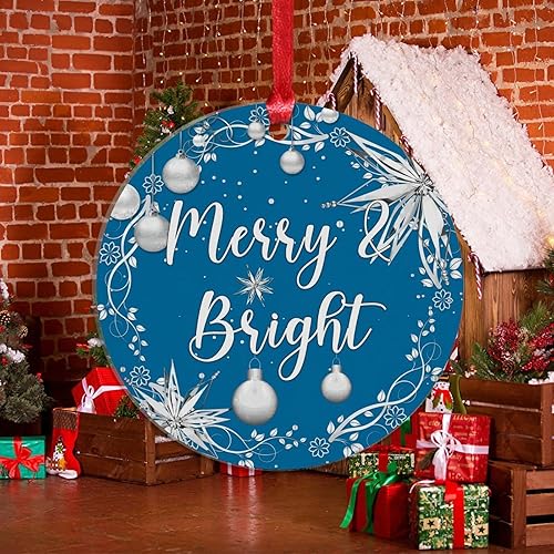Vista 104 de Christmas Ornament Merry Christmas Y'all Ornament for Christmas Tree Decor Gold Snowflake Ball Wreath Xmas Tree Decorations 3in Acrylic Ornament