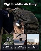 Vista 4 de FLEXTAILGEAR Bomba de aire de camping con luz de campamento, bomba de aire para inflables, bomba de colchón de aire portátil con flujo de aire