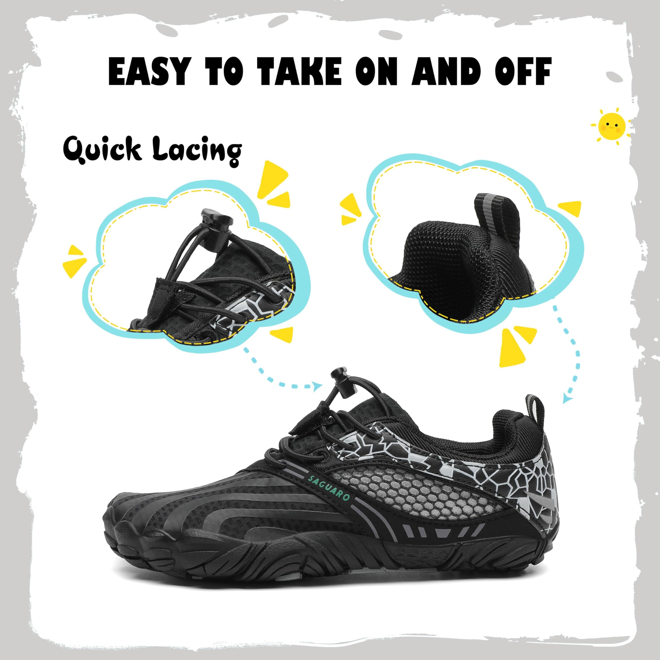 SAGUARO Scarpe Minimaliste per Ragazzi Ragazze Antiscivolo Scarpe per Sport Acquatici Bareefoot Asciugatura Rapida