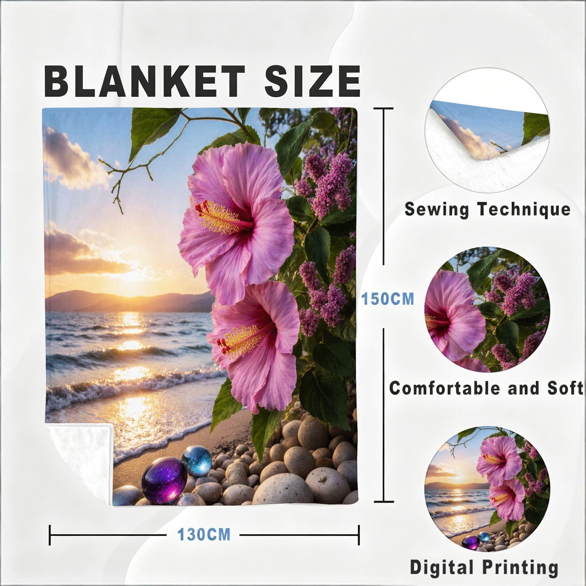 Manta Franela Sherpa 3D Flor Costera 240x260cm para Cama 180-A340