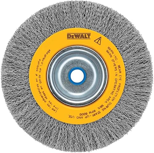 DEWALT Rueda de alambre para amoladora de banco, prensada, 6 pulgadas (DW4905)