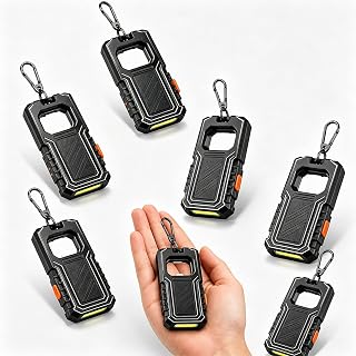 6/1PCS Mini LED Keychain Flashlight, Multi-Functional USB Rechargeable Handheld Flashlight with Bottle Opener, Suitable for Camping, Hiking, Fishing, Emergencies, Gifts, Repair Work